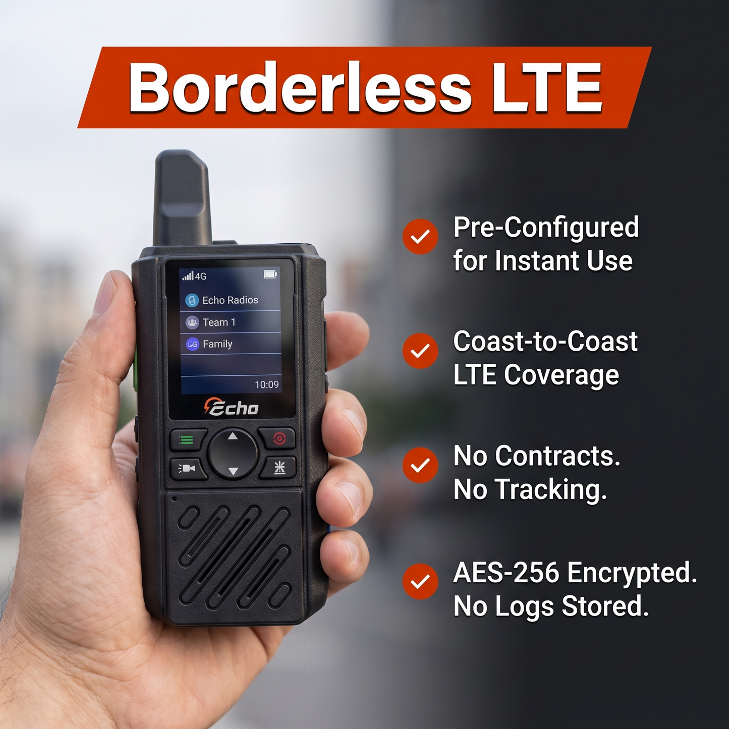 Echo Radios Pro PTT Walkie-Talkie